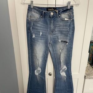Distressed Flare Jeans